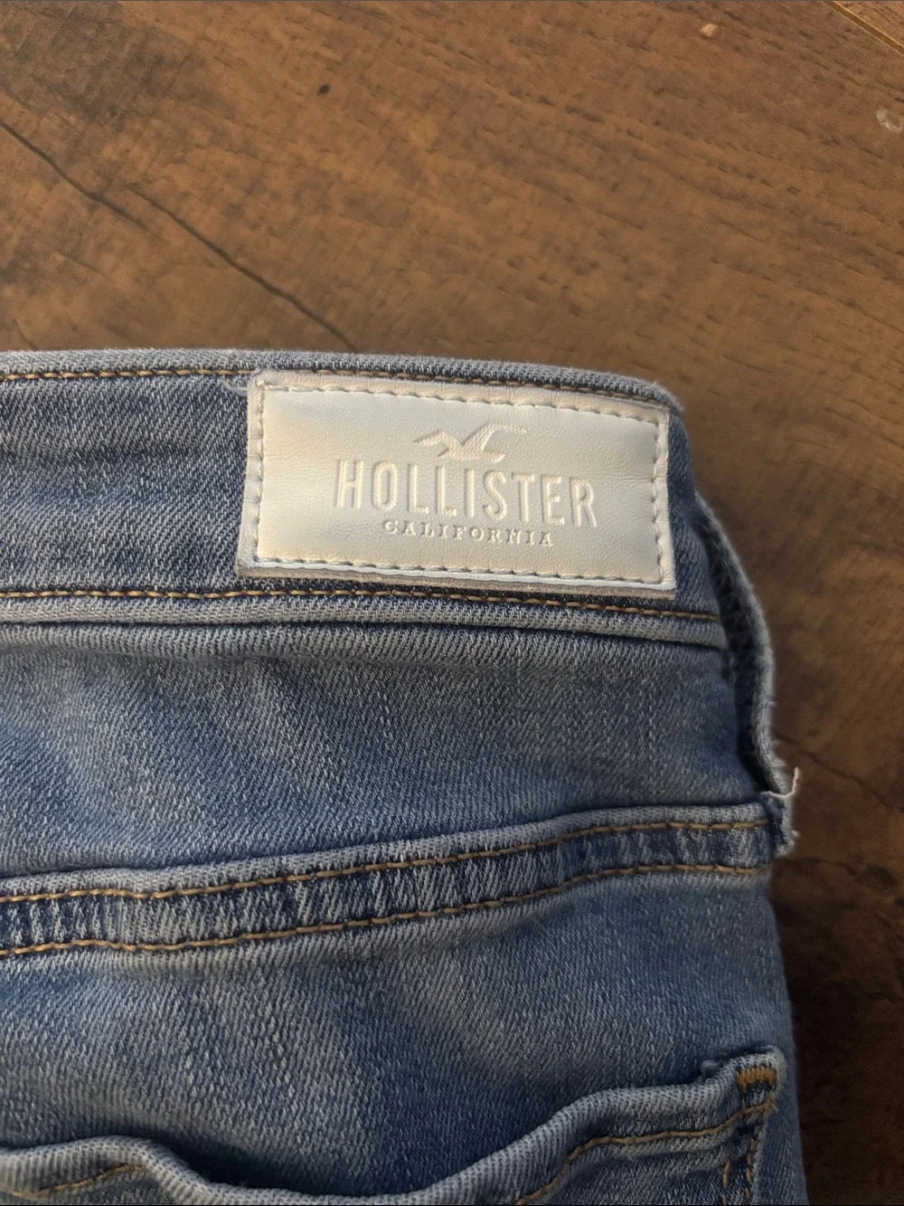 Hollister Light Blue Distressed Flare Jeans - Picture 5 of 5